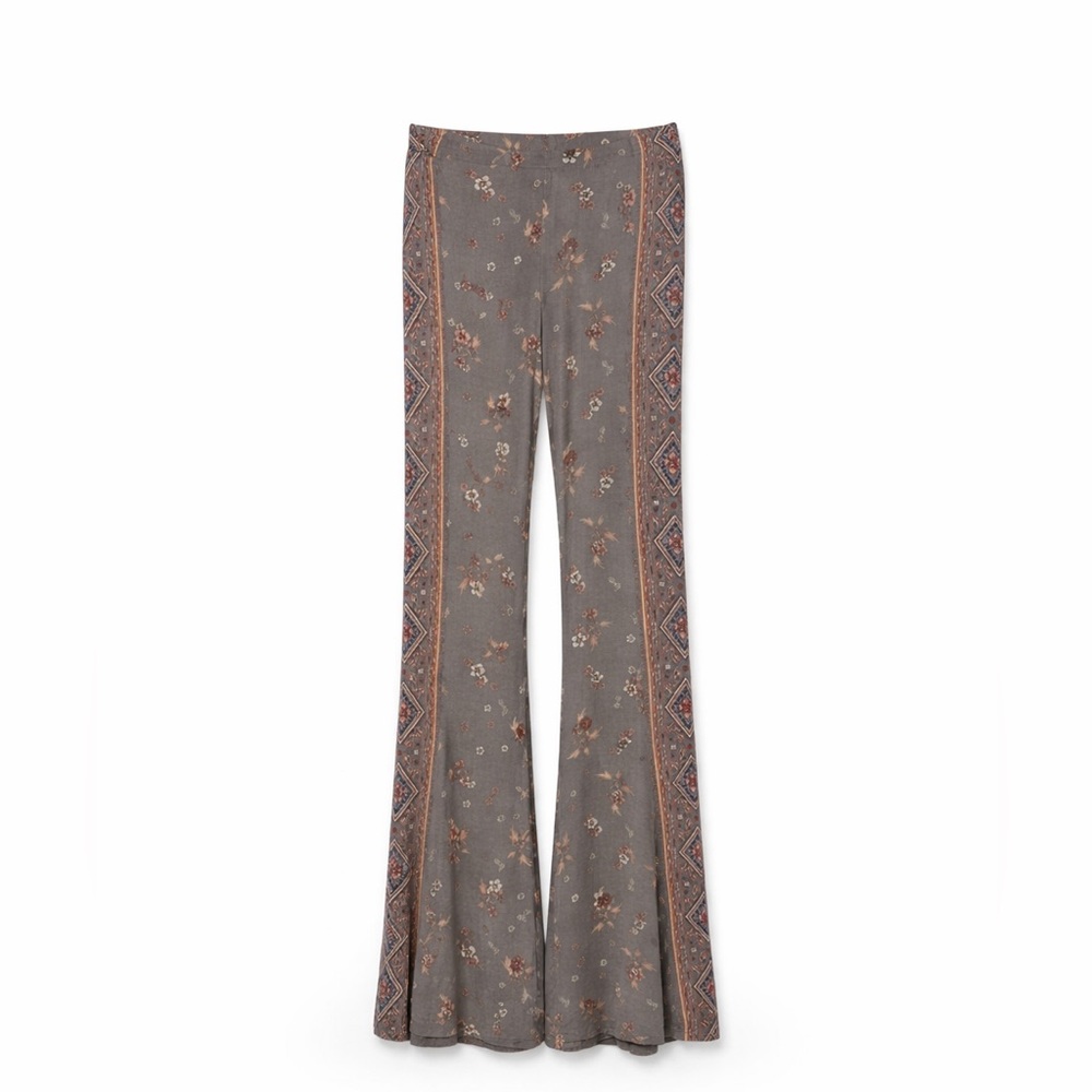 O'Neill Gray Floral Flare Pants